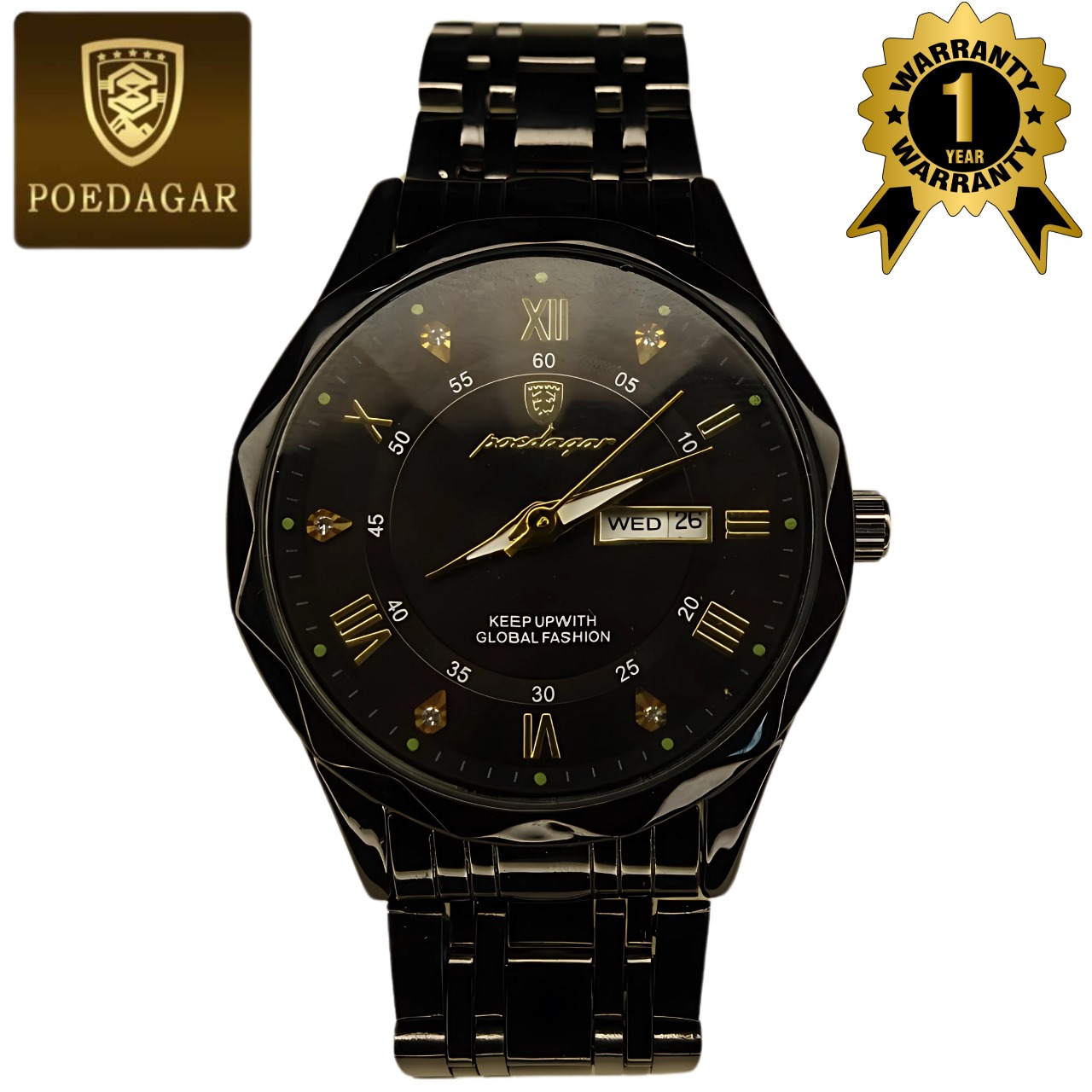 ⌚ POEDAGAR Stylish Wrist Watch (Model: 615)